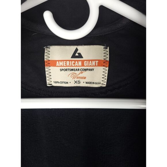 American Giant Jacket Women's Size XS Snap Button Black Light Fade USA - Picture 3 of 5